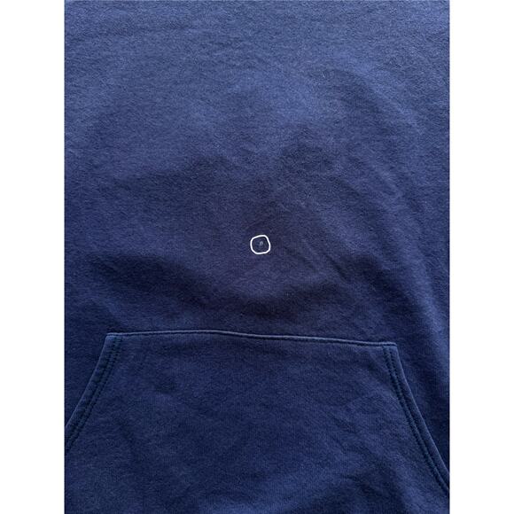 Vintage 80s Beachmaster Jerzees Navy Blue Military Hoodie Size XL Made in USA - Picture 8 of 8